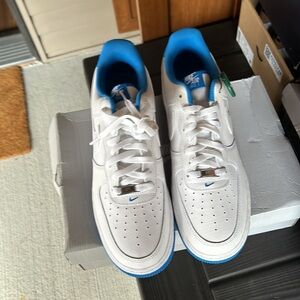 12 Air Force One Nike low White/Baby blue New